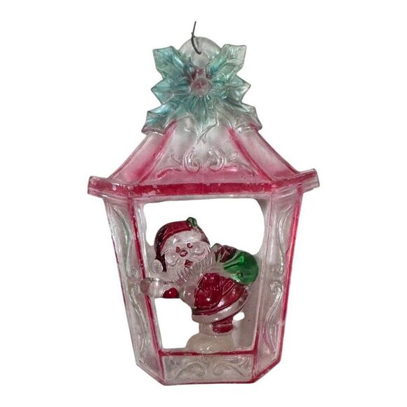 Vintage Christmas Ornaments Set Of 3 McCrory Bradley Santa Angel Designs Plastic - Picture 7 of 7